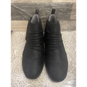 Anodyne orthotic No. 91 Casual Boot Black Ruched Ankle Bootie women's 8.5